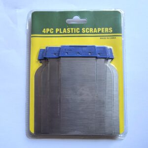 4-piece Set of 50mm 80mm 100mm 120mm Clean Carbon Steel Scraper Bubble Shell Packaging