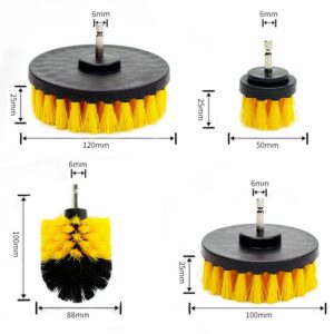Factory Price Electric Drill Detailing Brush Kit Plastic Round Cleaning Brush for Carpet Glass Car Tires Nylon Brushes