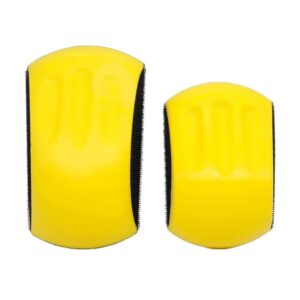 Abrasive hand sanding pad for wood polishing