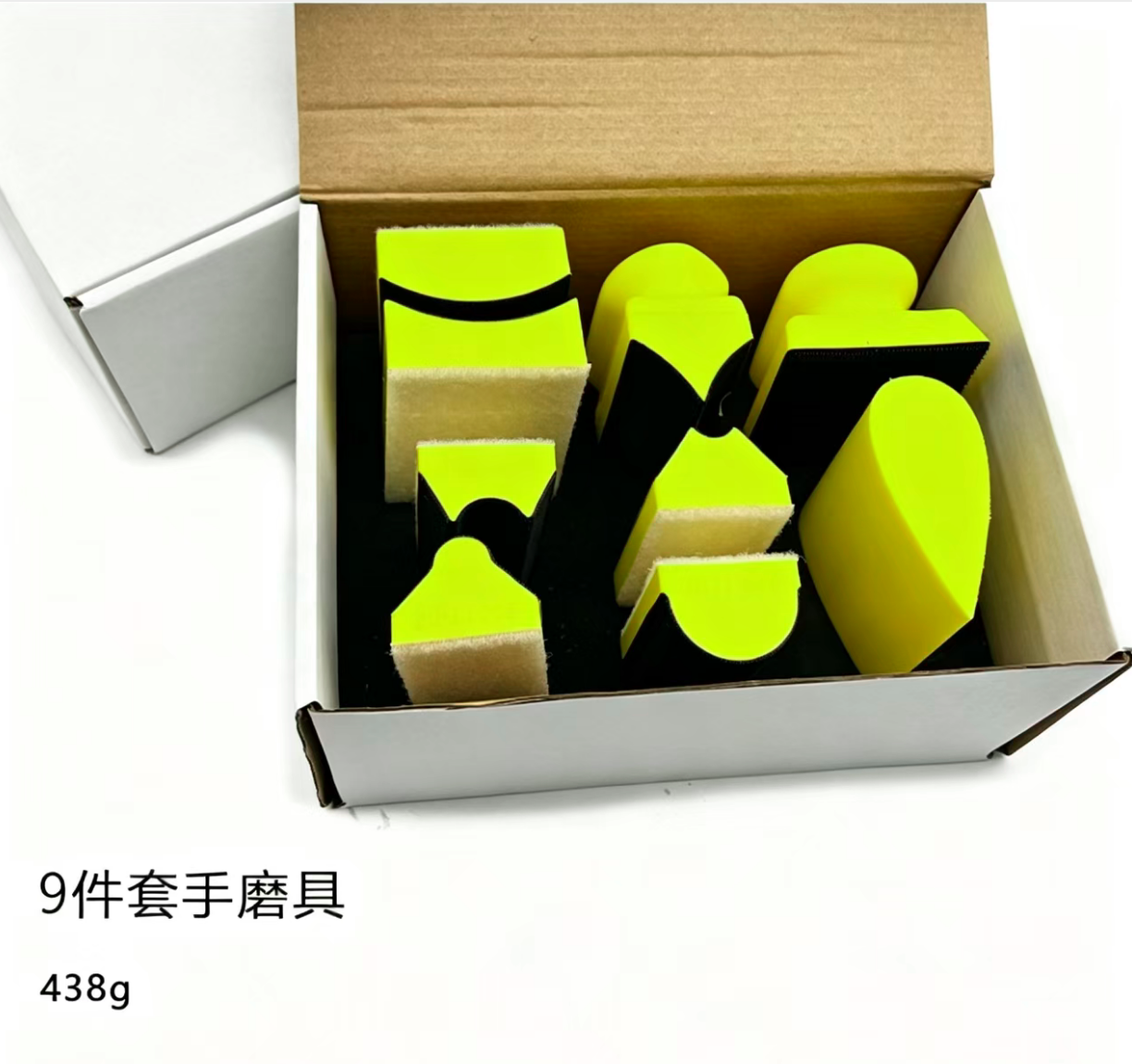 9 Piece Set PU Hand Sanding Block Set Contoured Profile Sander Block High Moldings Woodworking Auto Paint Crafts Cleaning - 图片 2