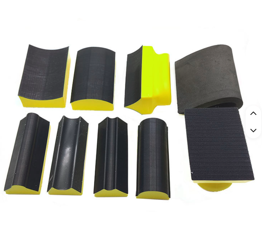 9 Piece Set PU Hand Sanding Block Set Contoured Profile Sander Block High Moldings Woodworking Auto Paint Crafts Cleaning